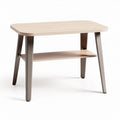 Tavolino in legno e metallo con ripiano inferiore 90 x 60 x 75cm