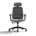Sedia ergonomica grigia con supporto lombare e regolazione in altezza 60 x 60 x 120cm