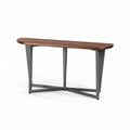 Tavolo consolle in legno con struttura metallica e finitura marrone 120 x 40 x 75cm